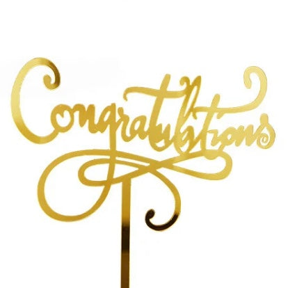 “Congratulations” Cake Topper
