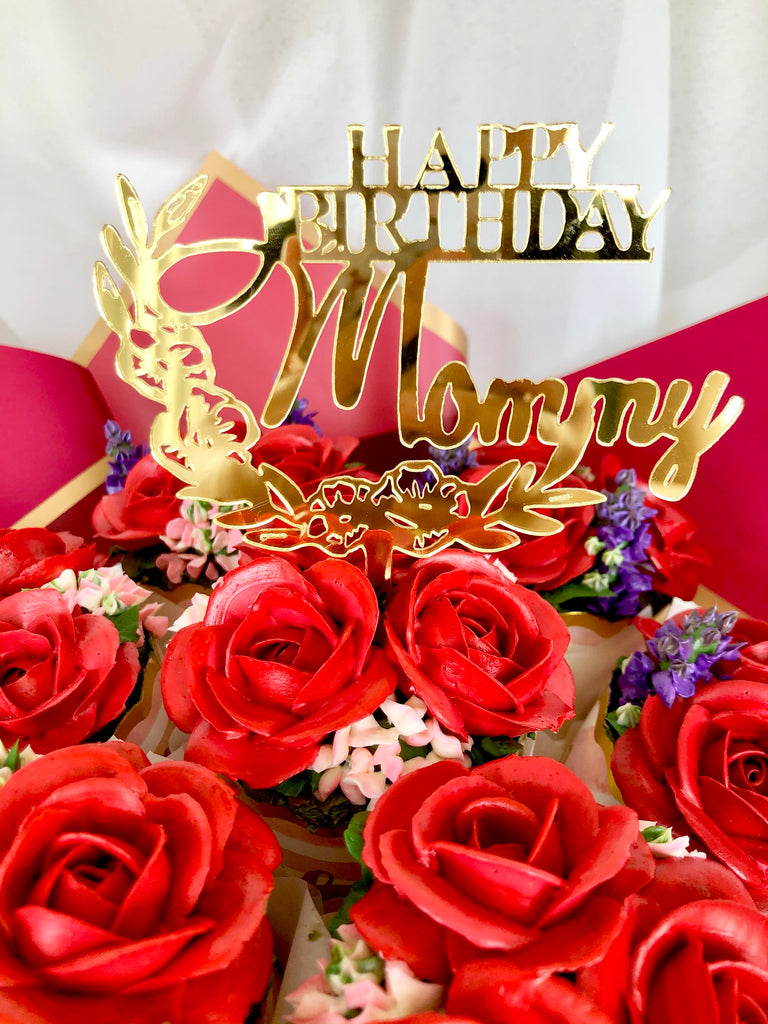 Passion Roses Cupcake Bouquet (Mom’s Birthday)