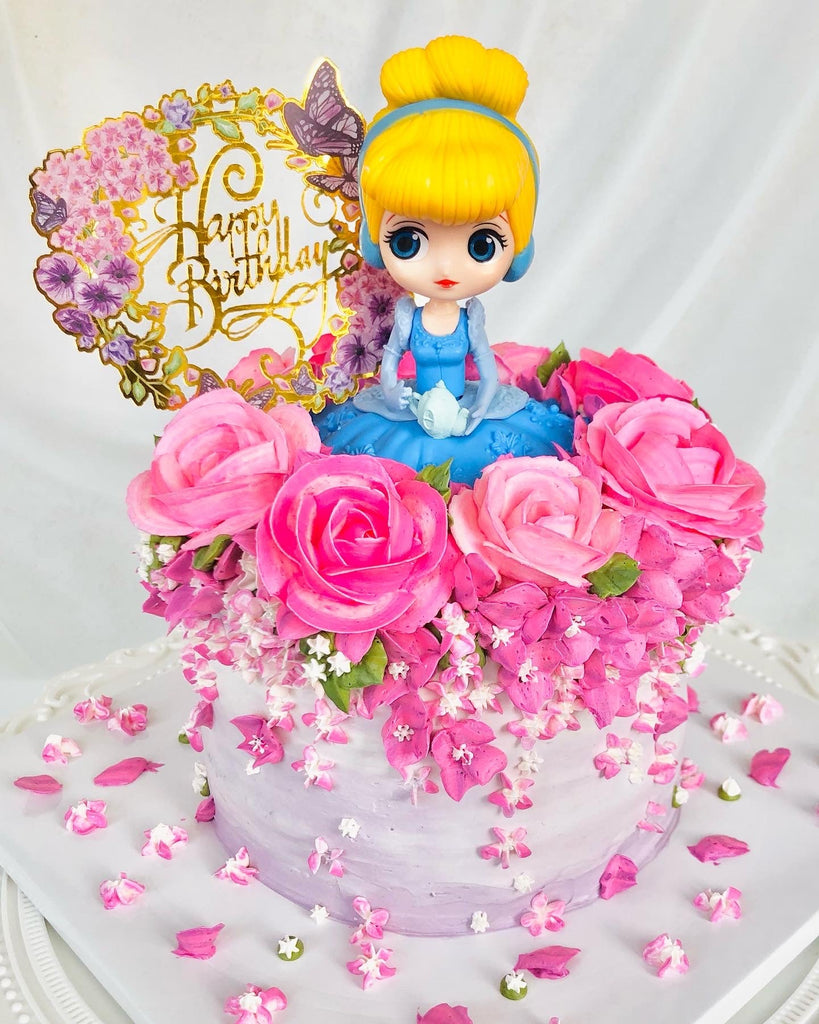 Princess Rose & Hydrangea Cake + Cupcakes Set