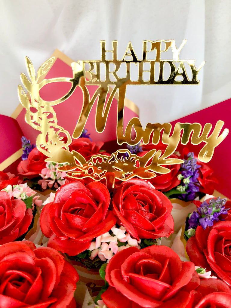 Passion Roses Cupcake Bouquet (Mom’s Birthday)