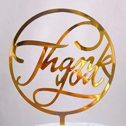 “Thank You” Cake Topper (Circular)
