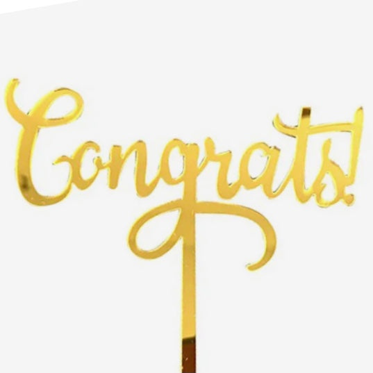 “Congrats” Cake Topper