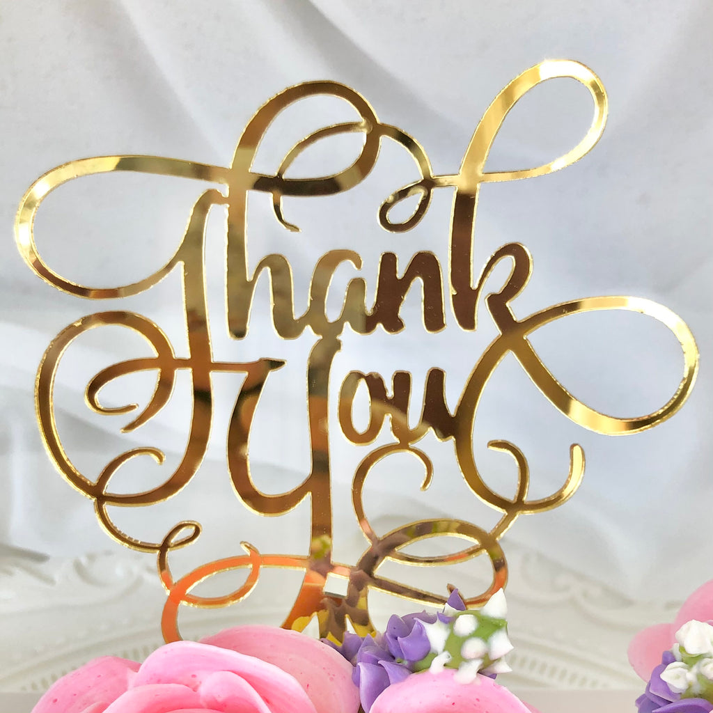 “Thank You” Cake Topper (Classic)