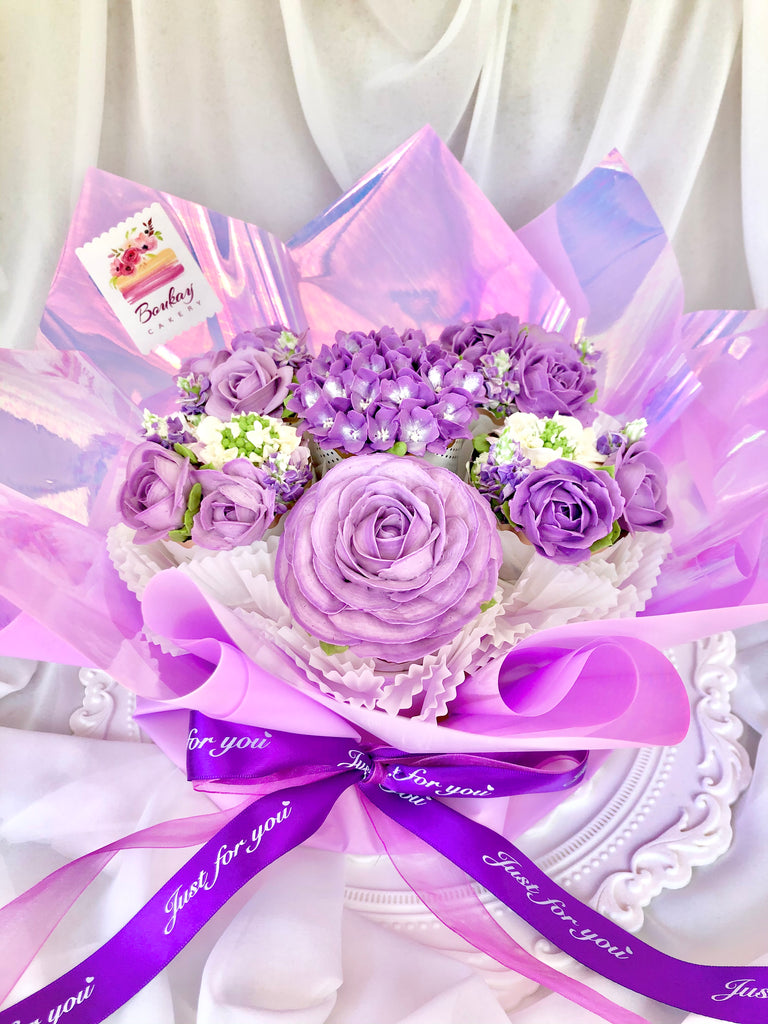 Purple Lover’s Garden Cupcake Bouquet