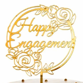 “Happy Engagement” Cake Topper