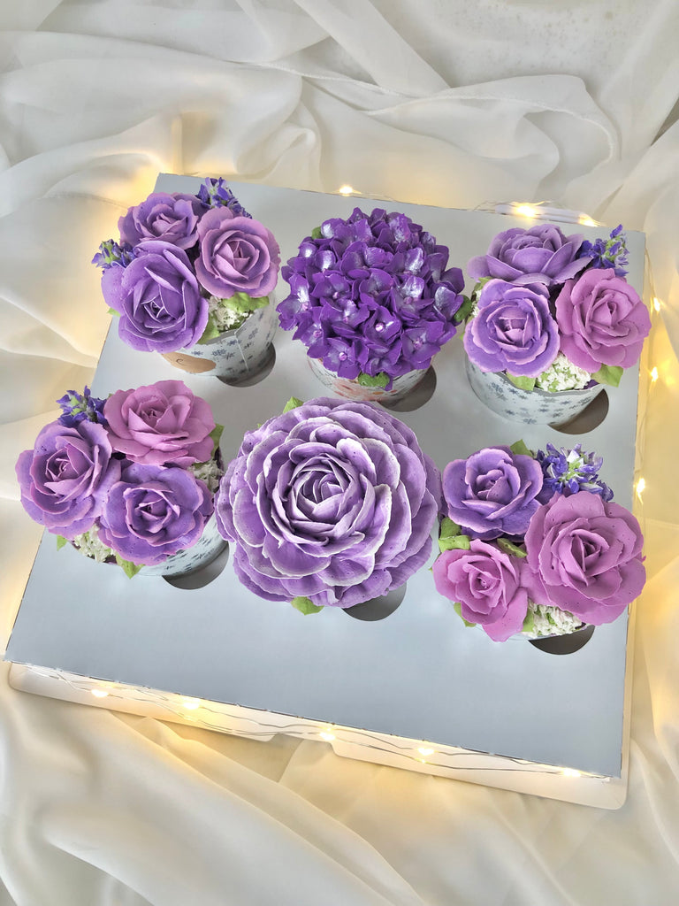 Purple Lover’s Garden Cupcake Box