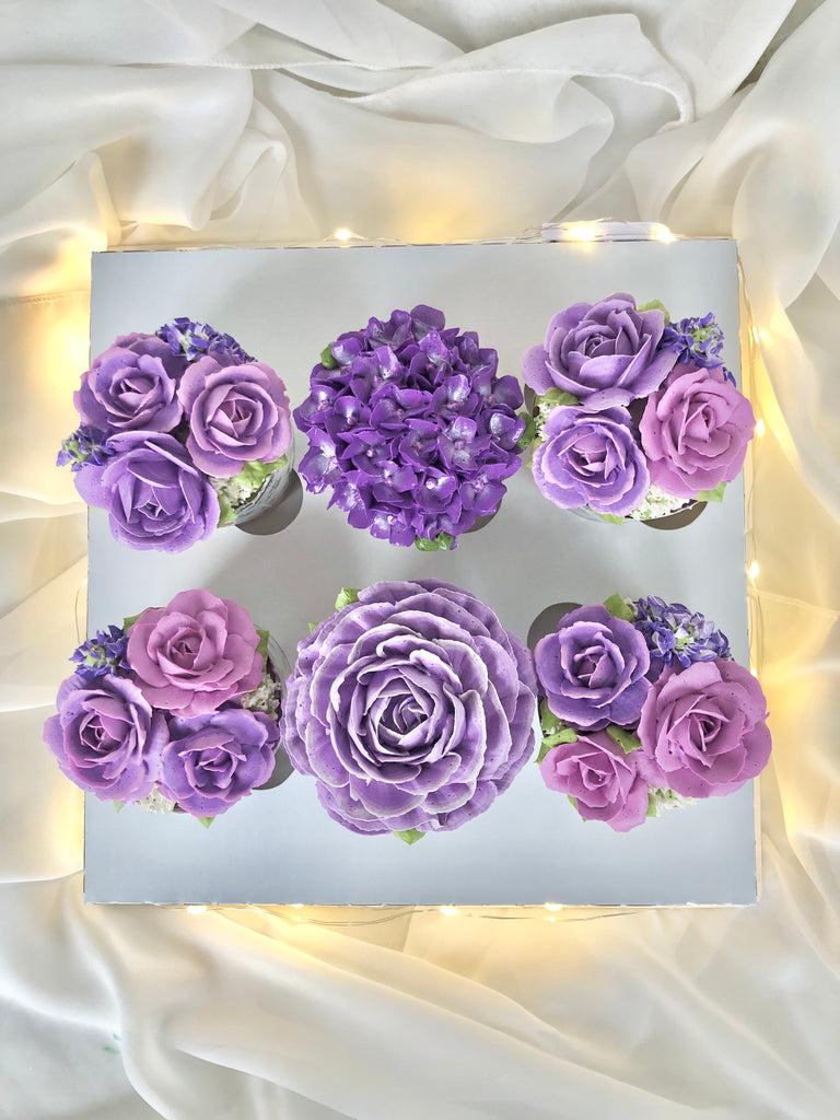 Purple Lover’s Garden Cupcake Box