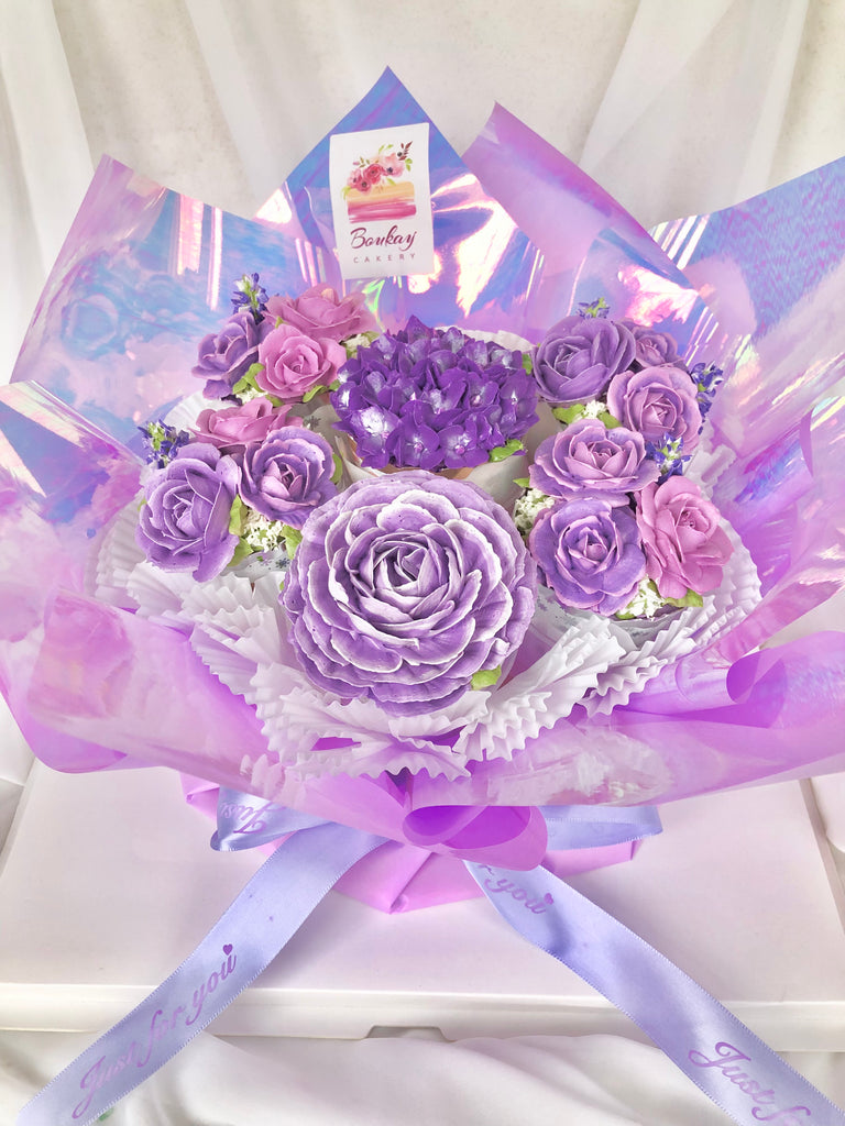 Purple Lover’s Garden Cupcake Bouquet