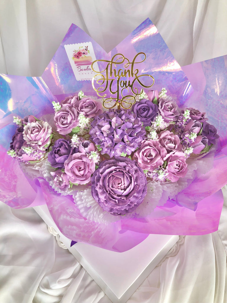 Purple Lover’s Garden Cupcake Bouquet