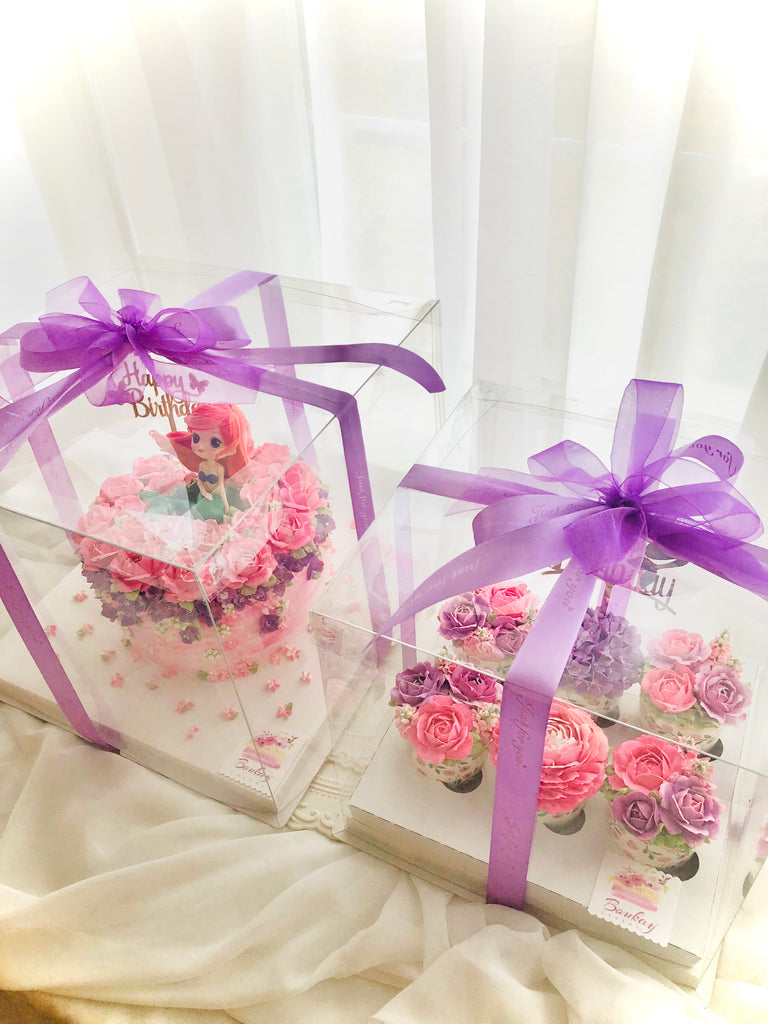 Princess Rose & Hydrangea Cake + Cupcakes Set