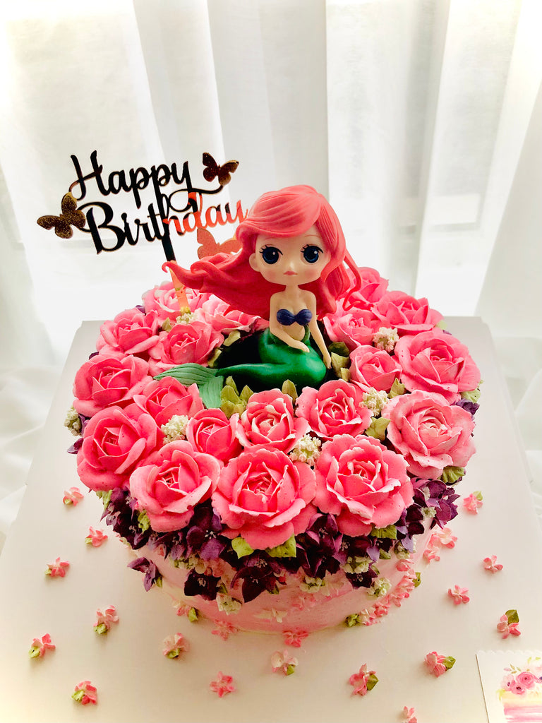Princess Rose & Hydrangea Cake + Cupcakes Set