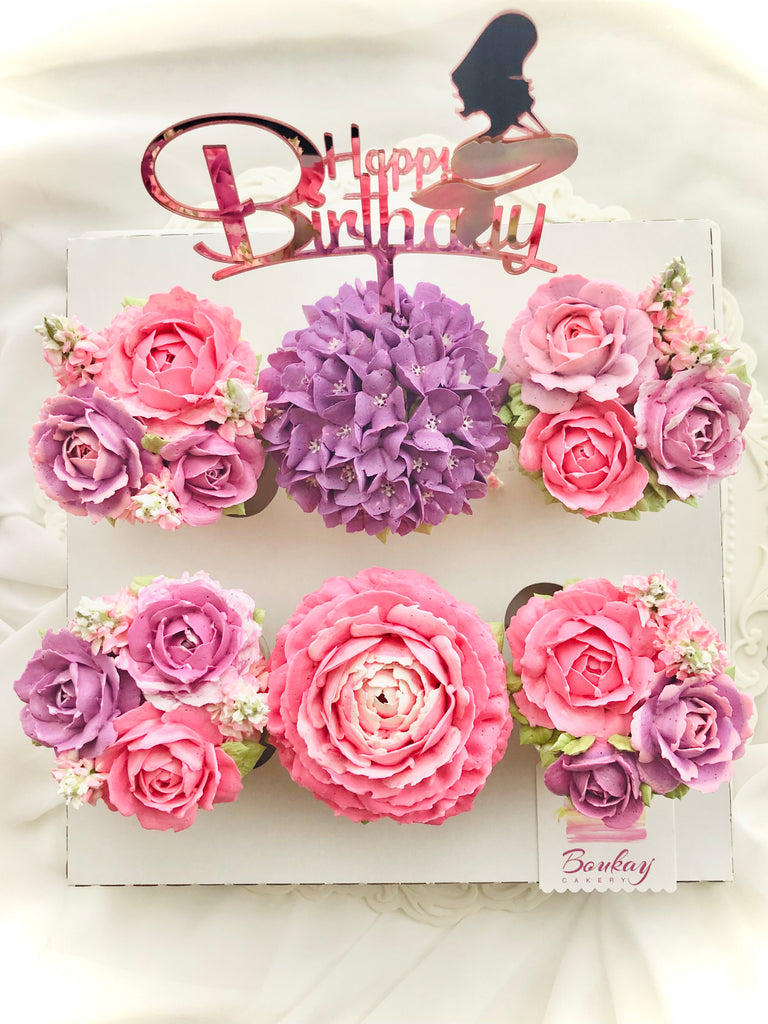 Princess Rose & Hydrangea Cake + Cupcakes Set