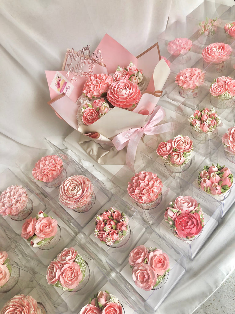 Floral Cupcake in Single Cupcake Box (min. order 6 pcs)