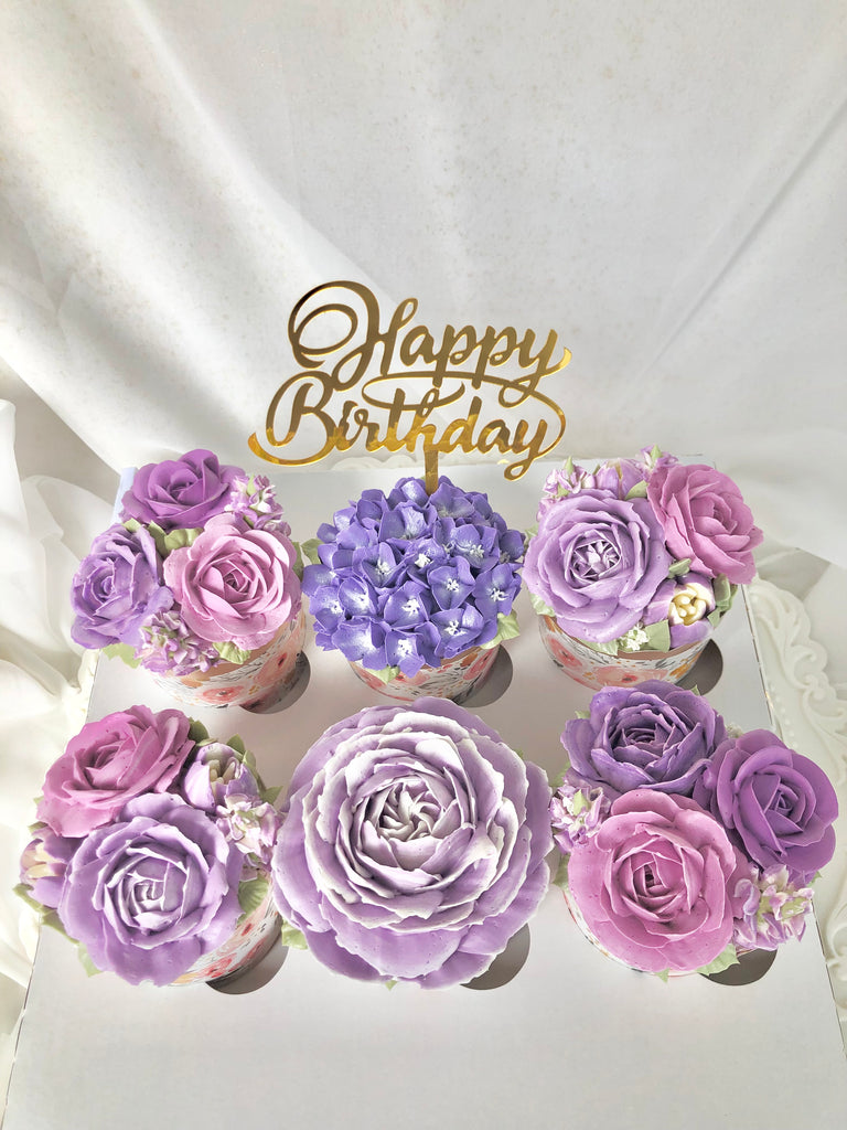 Purple Lover’s Garden Cupcake Box