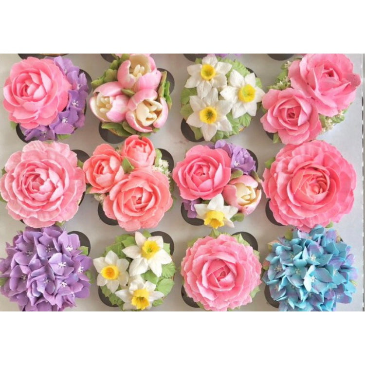 Happy Blossoms 16 Mini Cupcake Box