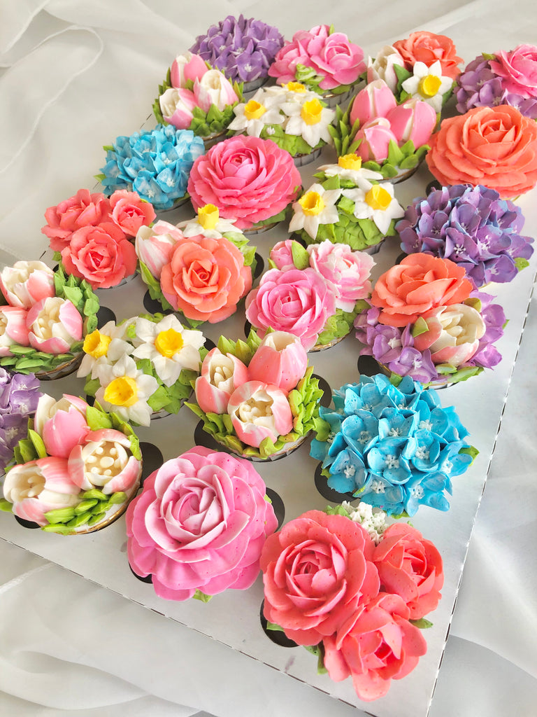 Happy Blossoms 48 Mini Cupcake Box