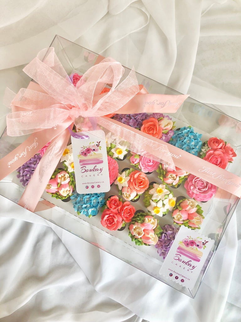 Happy Blossoms 48 Mini Cupcake Box