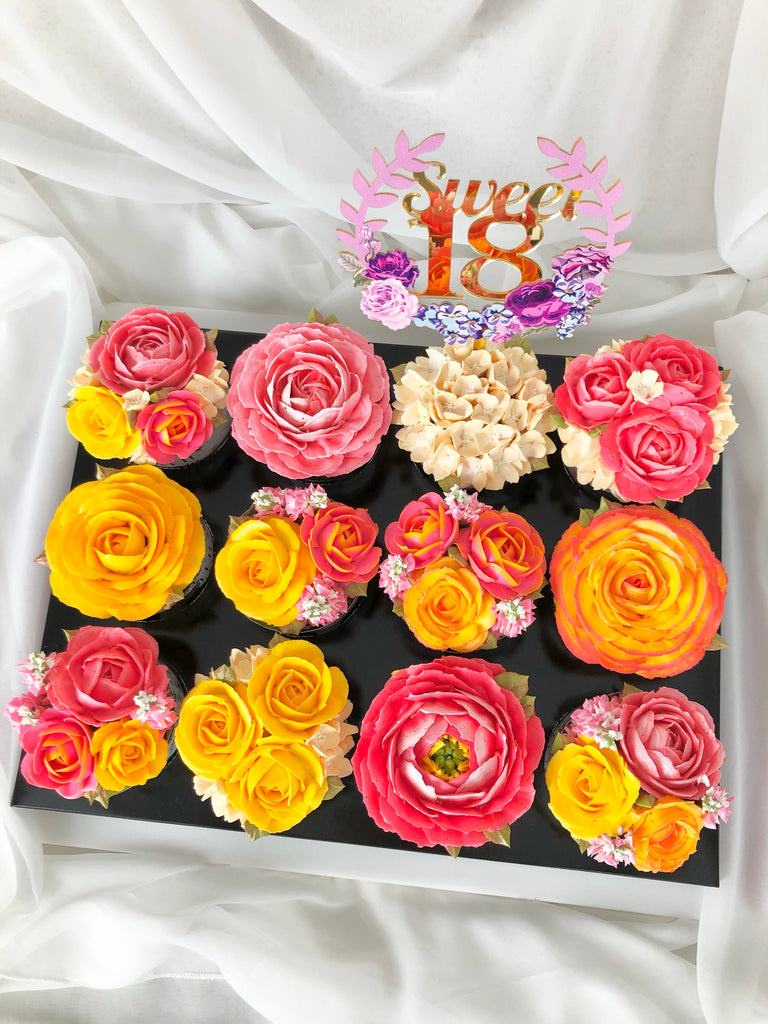 Glorious Peaches & Cream Cupcake Box