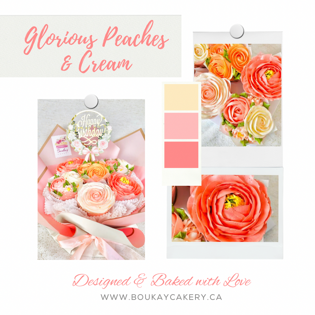 Coral Charm Baby Cupcake Bouquet