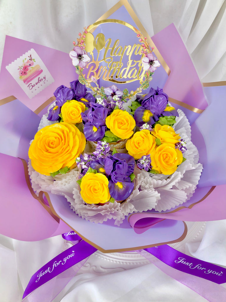 Beloved Iris Cupcake Bouquet