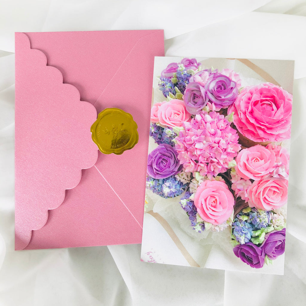 Cora Pastel Cupcake Bouquet Card