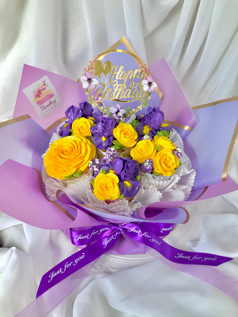 Beloved Iris Cupcake Bouquet