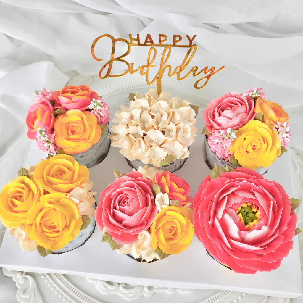 Glorious Peaches & Cream Cupcake Box