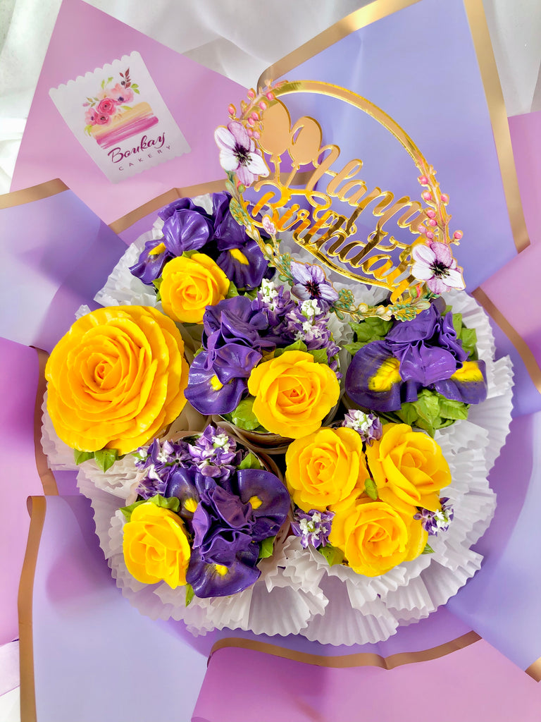 Beloved Iris Cupcake Bouquet